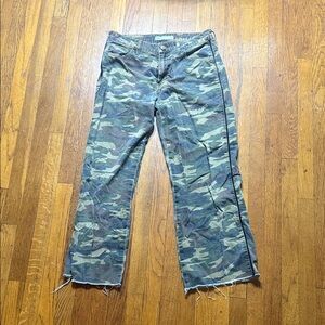 Zara Green Camo Cargo Pants